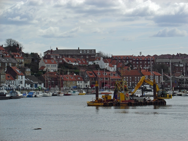 Dredging at Whitby Harbour by Rod Johnson