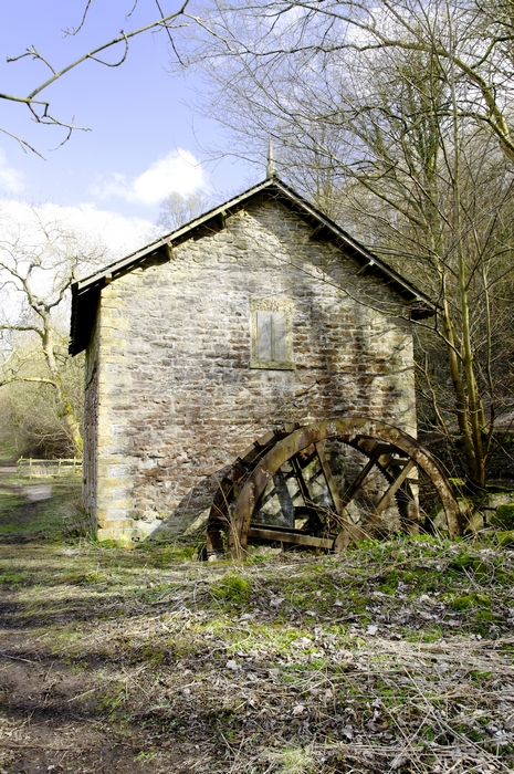 Mill and Water-wheel near Ashford-in-the-Water by Rod Johnson