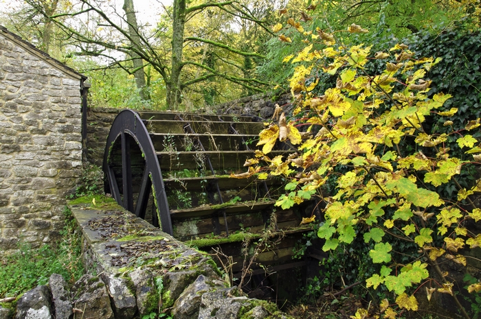 Old Mill and Water Wheel, Miller's Dale by Rod Johnson