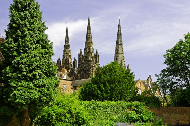 Lichfield Cathedral from the Garden by Rod Johnson