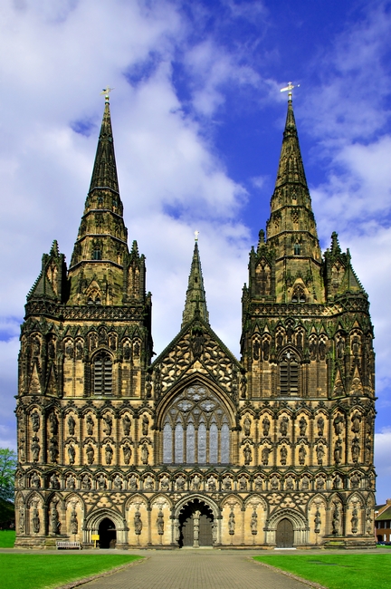 Lichfield Cathedral, the West Front by Rod Johnson
