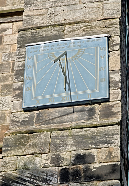 Vertical Sundial on St Mary's Church, Tutbury by Rod Johnson