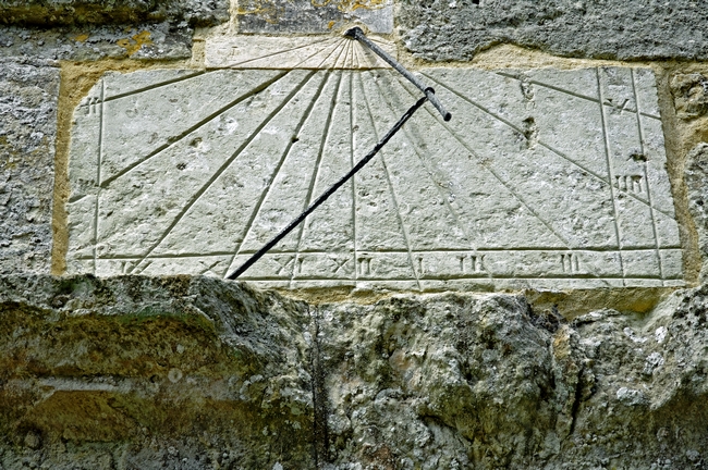 Vertical Sundial on St George's Church, Arreton by Rod Johnson