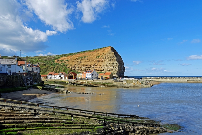 Staithes Harbour and Cowbar Nab by Rod Johnson