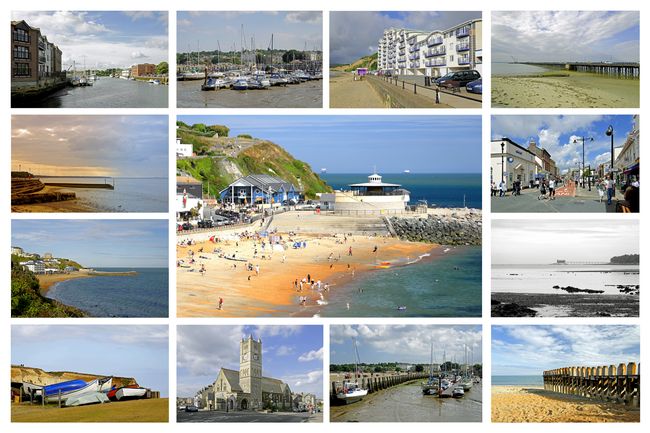 Isle of Wight Collage 01 - Plain by Rod Johnson