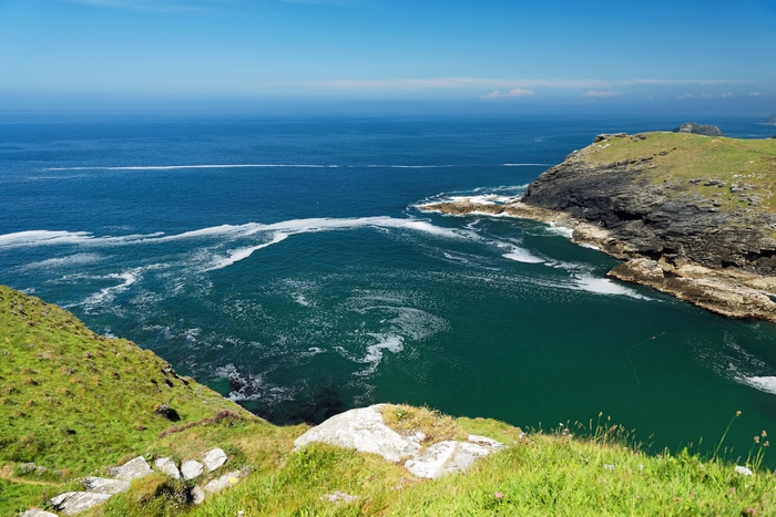 Overlooking Tintagel Haven by Rod Johnson