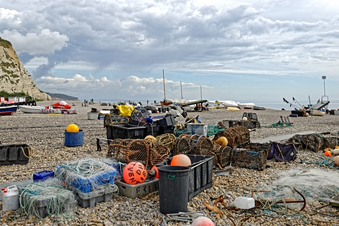 Fishing Gear On Beer Beach, Devon by Rod Johnson