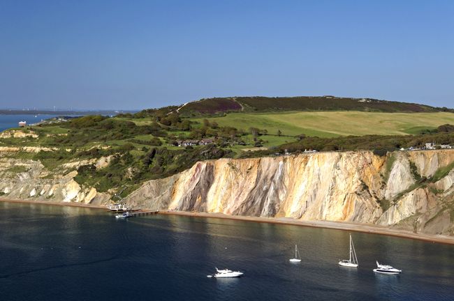 Alum Bay and the Coloured Sand Cliffs by Rod Johnson