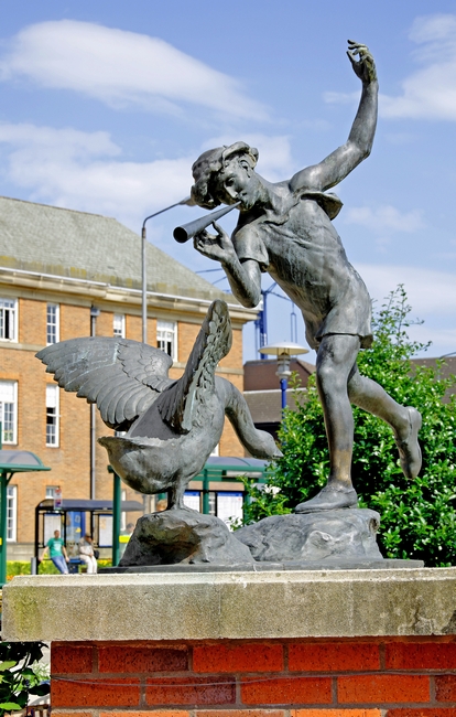 Boy and the Goose Statue, Derby by Rod Johnson