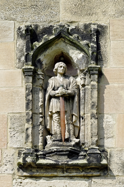 Figure of St Wystan above Porch Door by Rod Johnson