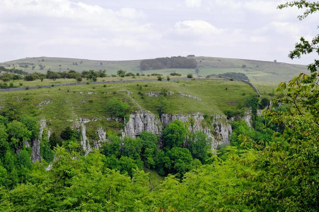 Across Cressbrook Dale to Ravens Crag by Rod Johnson