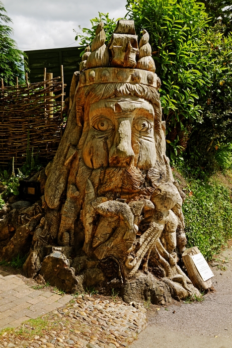 Dead Tree Carving of Neptune Sea God by Rod Johnson