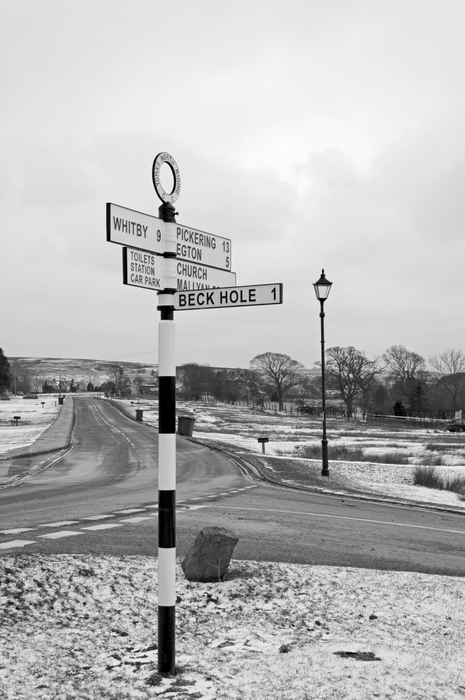 Pointing the Way, Goathland Signpost by Rod Johnson