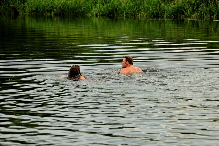 Wild Swimming In The River Trent by Rod Johnson