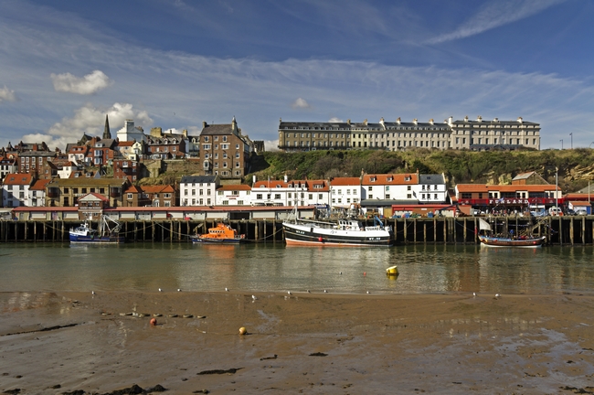 Whitby Lower Harbour and the West Cliff by Rod Johnson