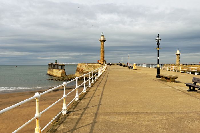 The West Pier and Breakwater, Whitby by Rod Johnson